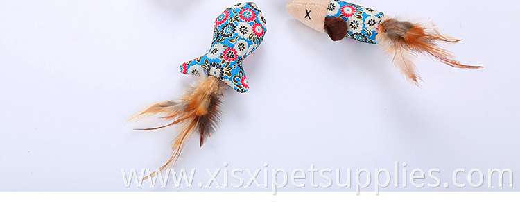 fish mouse ball feather cat toy catnip cat accessoires